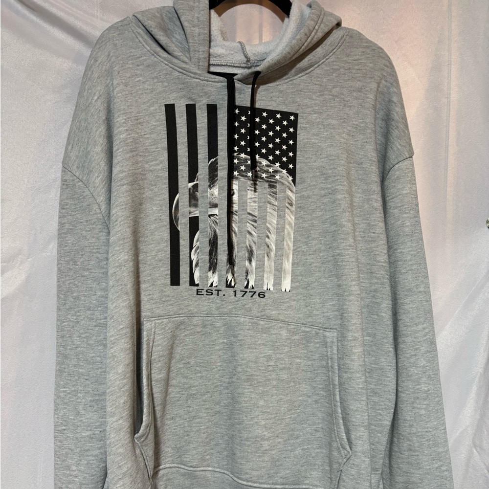 American Legends Eagle Mens Pullover Hoodie Patriotic USA Pride American Flag 3X